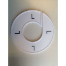 Maatring 9cm wit/zw L Td05601903